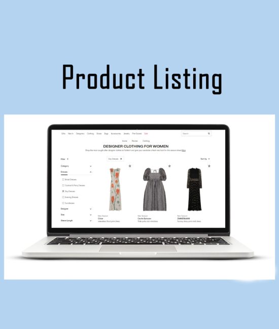 product listing